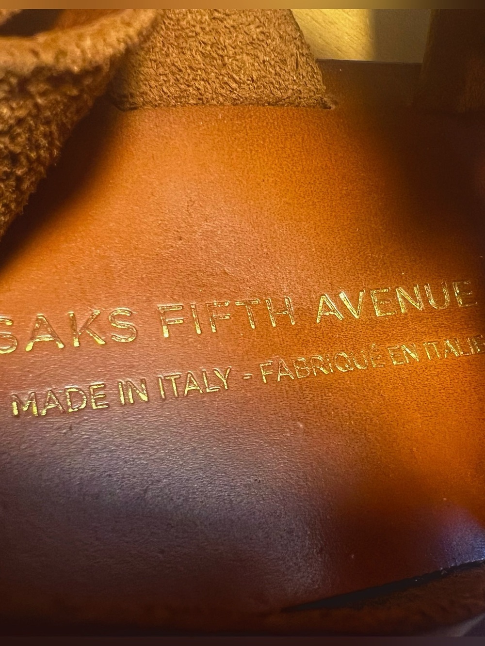Saks Fifth Avenue Tan Brown Gladiator Leather  Men’s Sandal Size 11.5 Price $120 - Picture 7 of 9